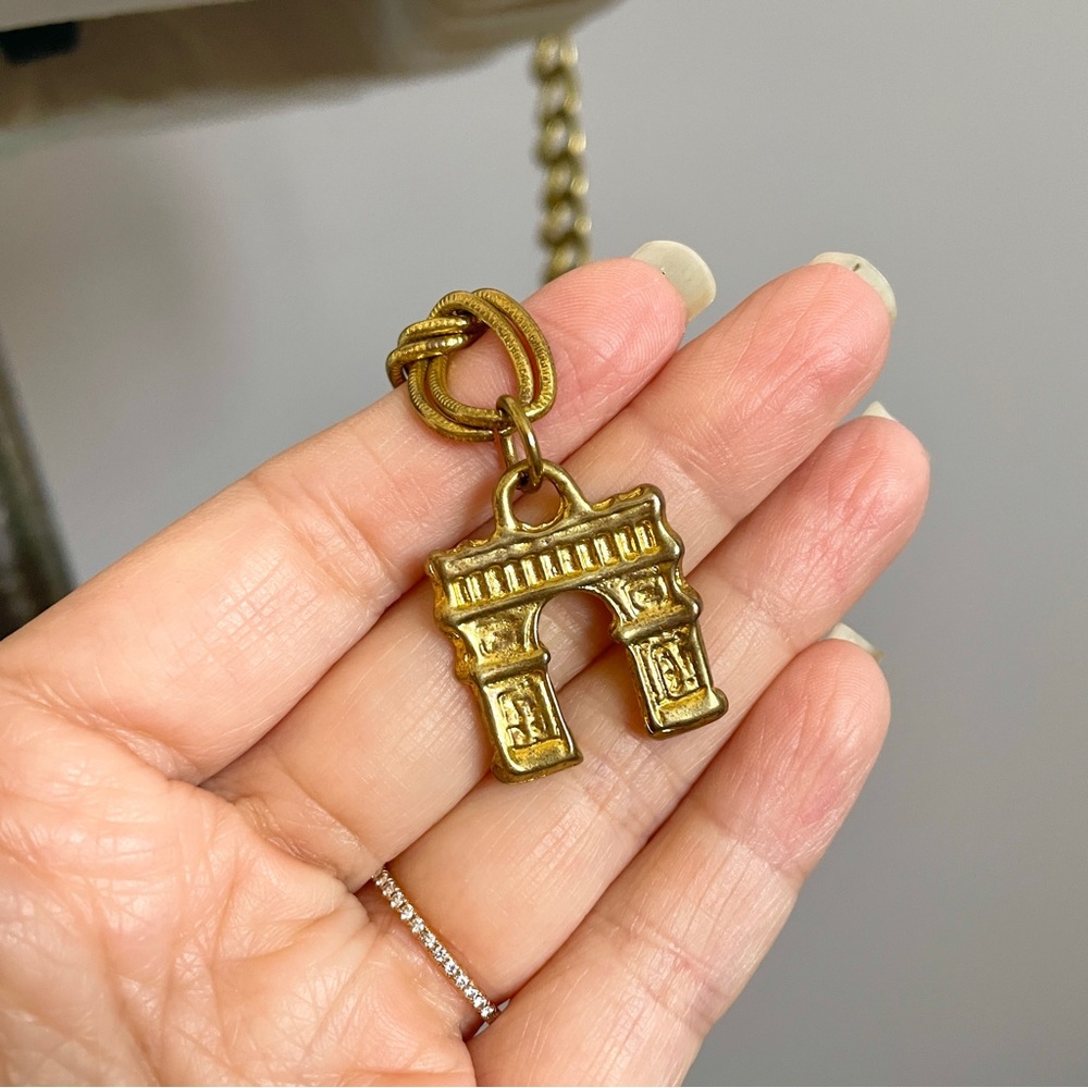 Vintage 70s Balenciaga Cialenga Paris Gold Double Chain Charm Belt ๐ซ๐ท - Picture 5 of 9